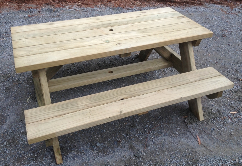 1.8 Meter ACQ Treated Pine Picnic Table with Umbrella hole & Base Strut